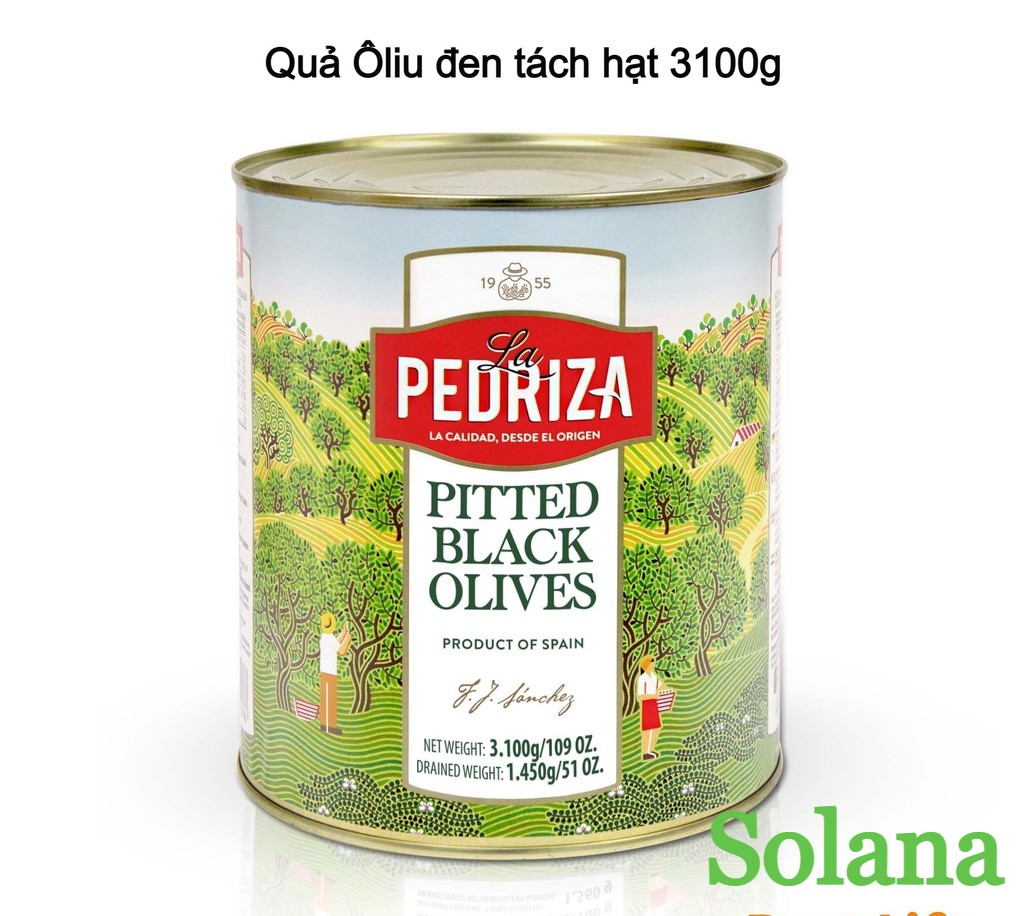Quả oliu đen tách hạt 3100g nhãn hiệu La Pedriza