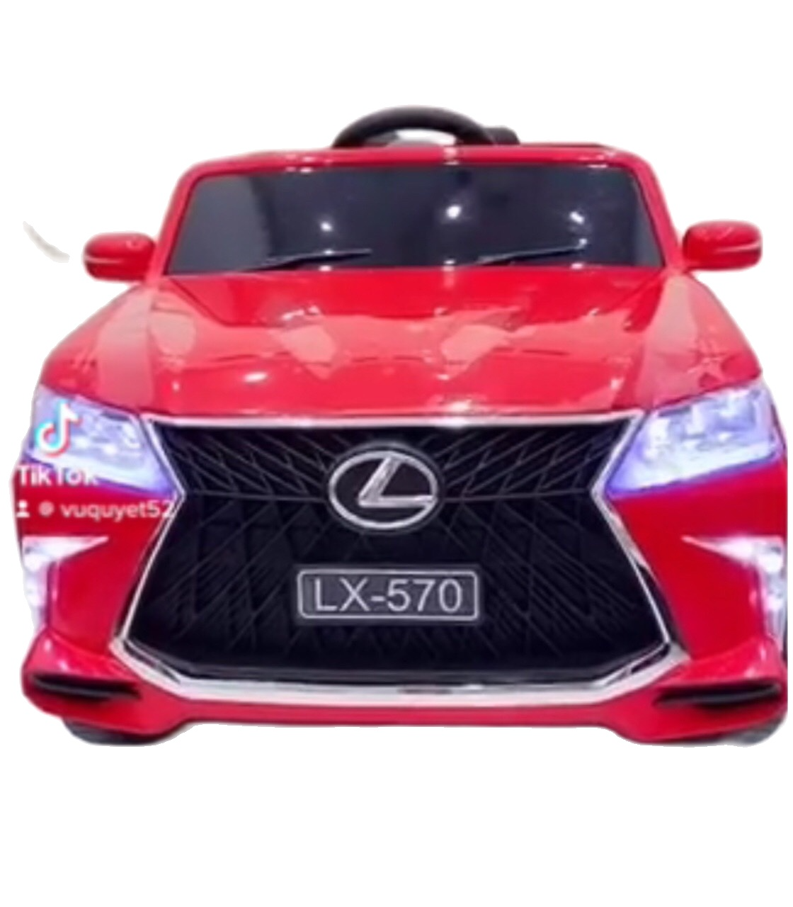 Ô tô điện trẻ em 2 chế độ tự lái và điều kiển từ xa LEXUS 570 2 chỗ ghế đôi 4 động cơ ắc qui lớn 12v (Đỏ-Trắng-Xanh-Đen)