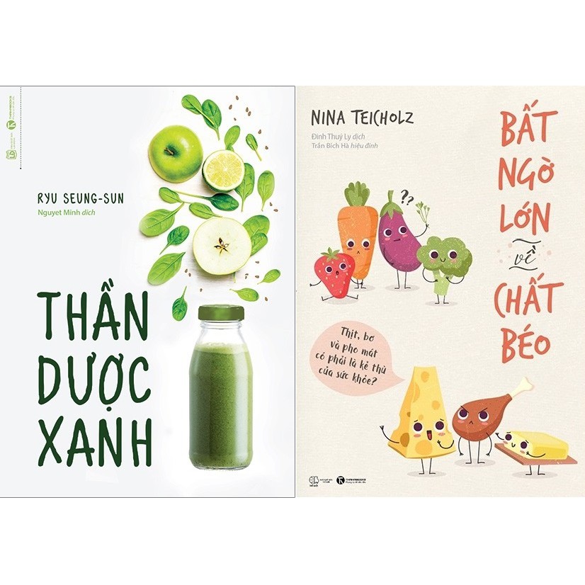 nguyetlinhbook Sách Xịn - Combo Thần Dược Xanh + Bất Ngờ Lớn Về Chất Béo - Nhiều Tác Giả.