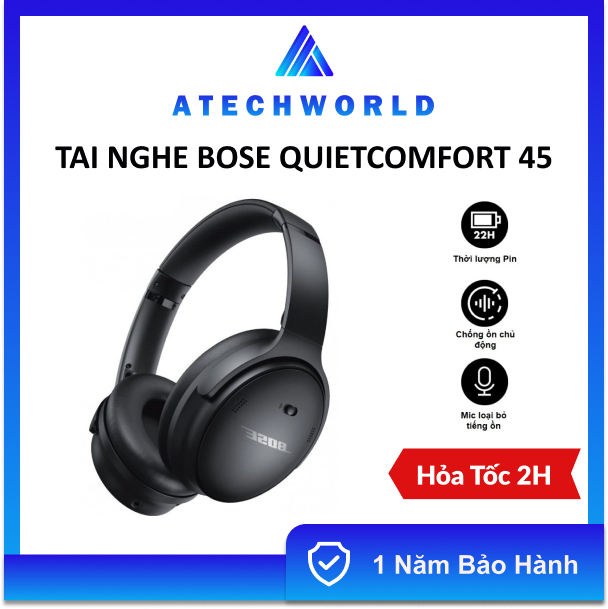 Tai nghe chống ồn bose quietcomfort 45 - hàng chính hãng - bh 1 năm - có xuất vat - hàng chính hãng - bh 1 năm - có xuất vat