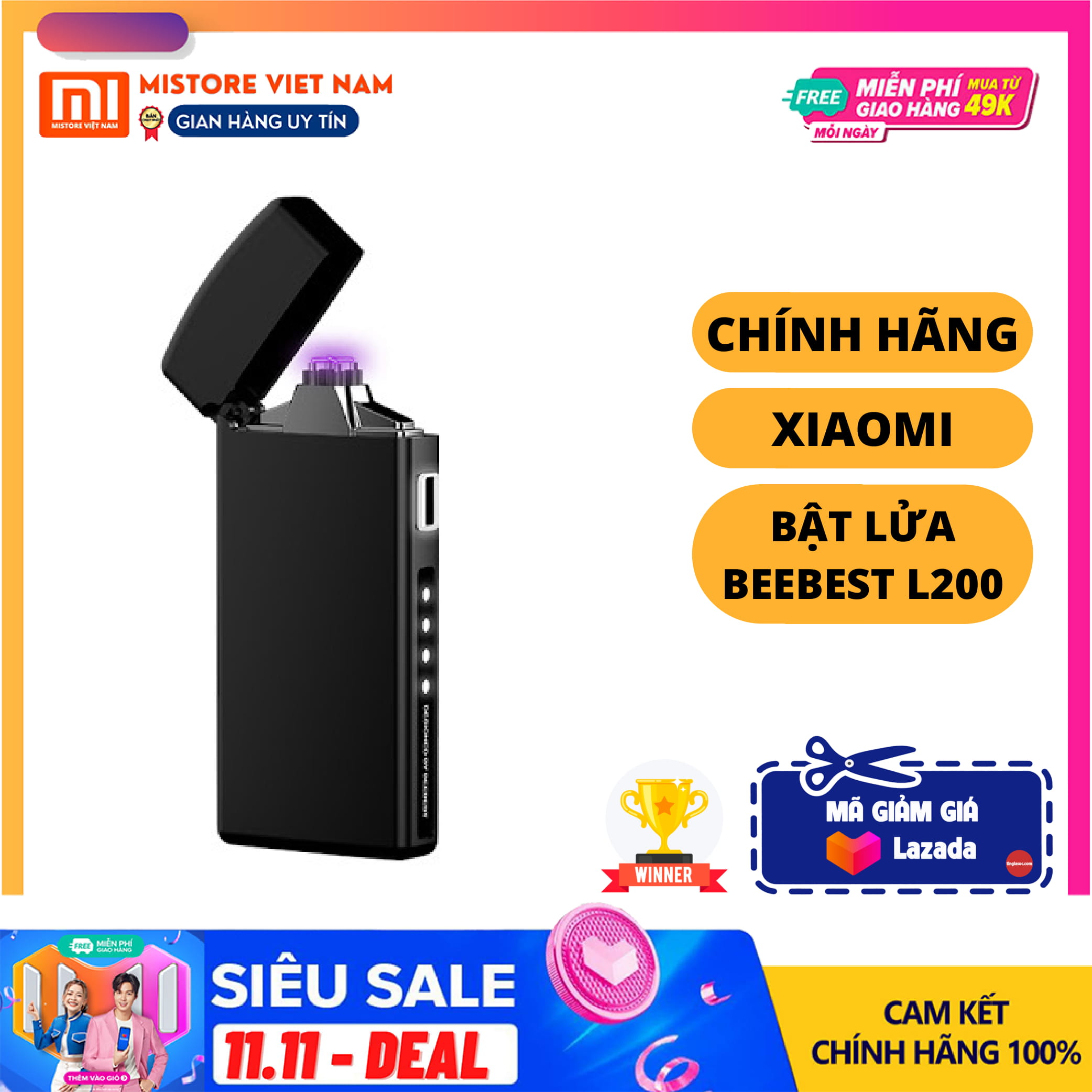 [FREESHIP MAX CHÍNH HÃNG] Bật lửa thông minh Beebest L200 dùng lửa điện - Xiaomi Việt Nam