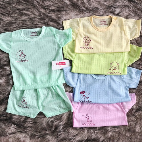 BỘ CỘC TAY noubaby  bé trai , bé gái chất 100% cotton mịn mát size từ 4-16kg