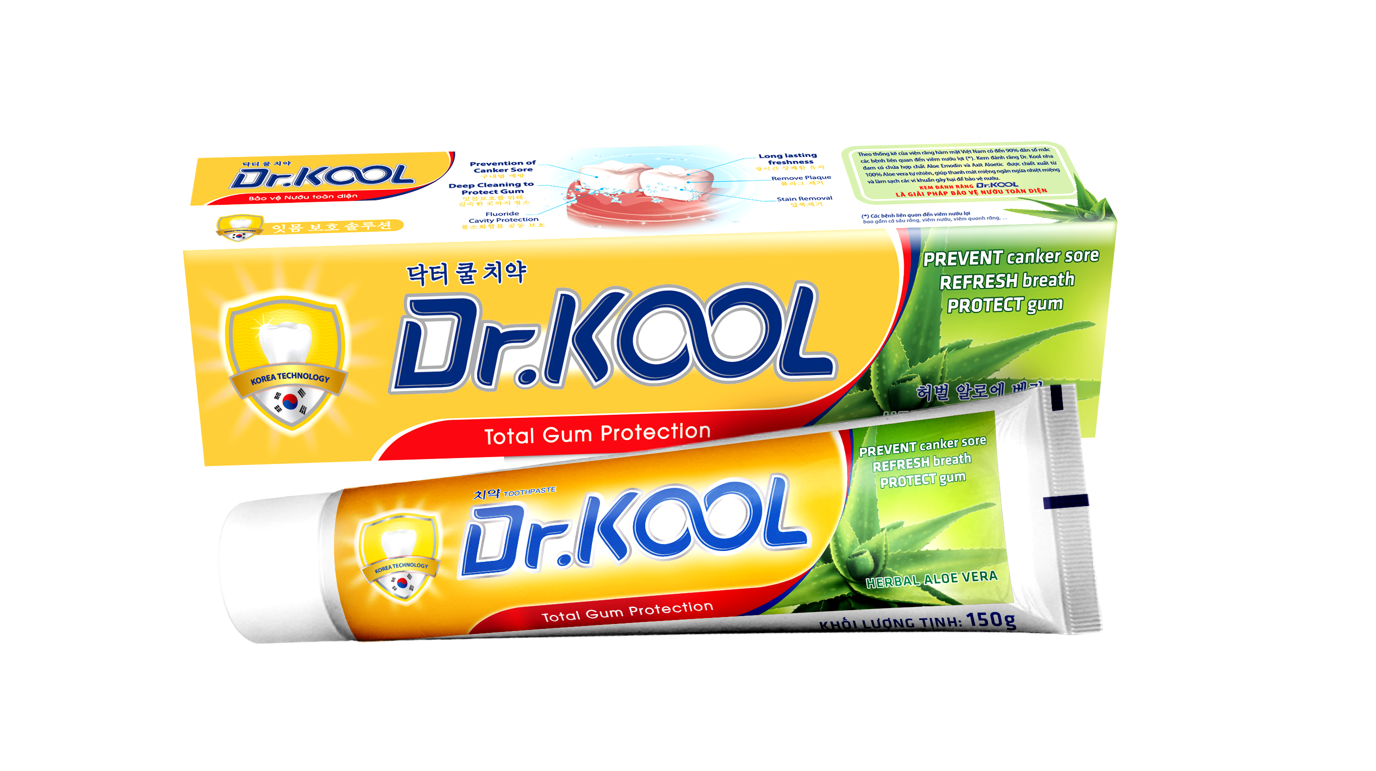 Kem đánh răng dr.kool thảo dược nha đam 150g