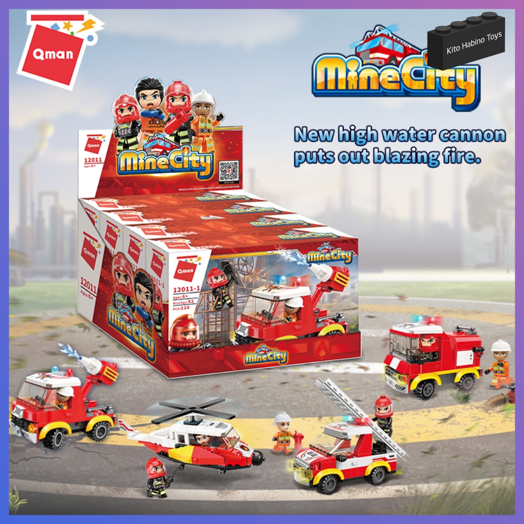 Bộ Lắp Ghép Đồ Chơi Lego Qman 12011 - Tổ Hợp Xe Ô Tô Cứu Hỏa 410 Mảnh Ghép Cho Trẻ Từ 6 Tuổi Có Bán Lẻ