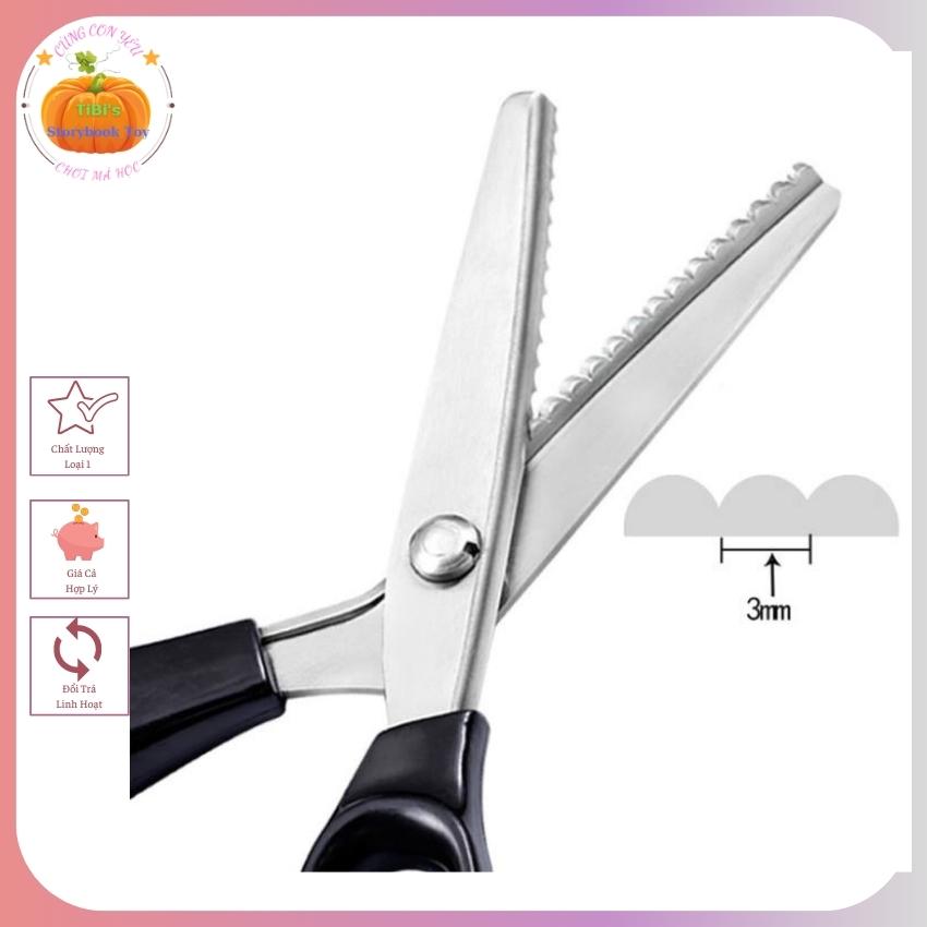 Kéo viền răng cưa 3 - 18mm, kéo cắt viền hàng cao cấp , cắt đồ thủ công trang trí để tạo viền