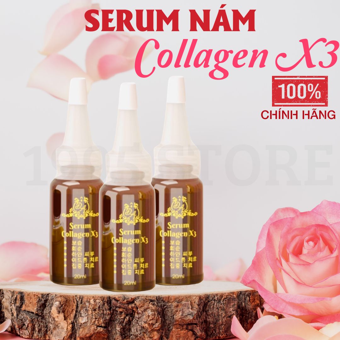 Serum căng bóng collagen x3 thuộc mỹ phẩm đông anh giúp da căng bóng, sáng mịn-1995 store