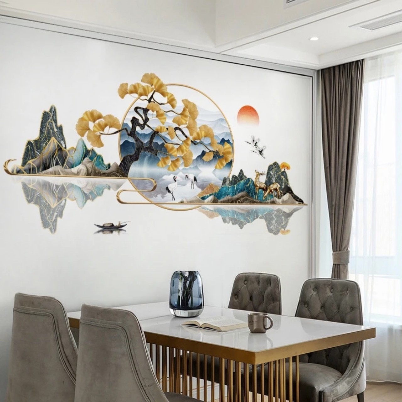 Tranh decal dán tường PHÒNG KHÁCH 3 - Tranh dán tường decor phòng