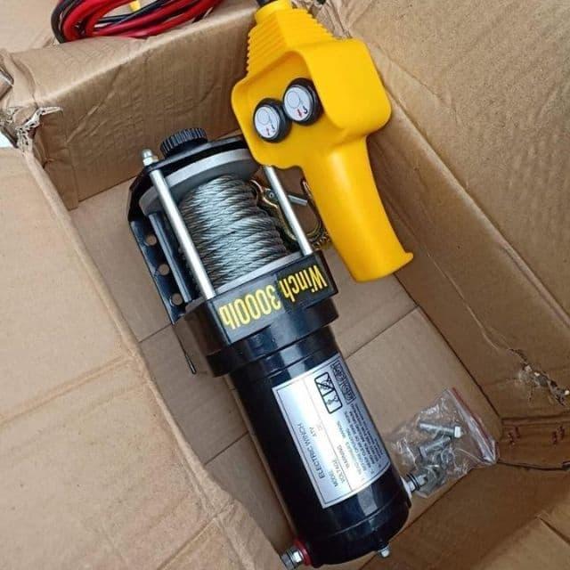 tời điện 12V ắc quy