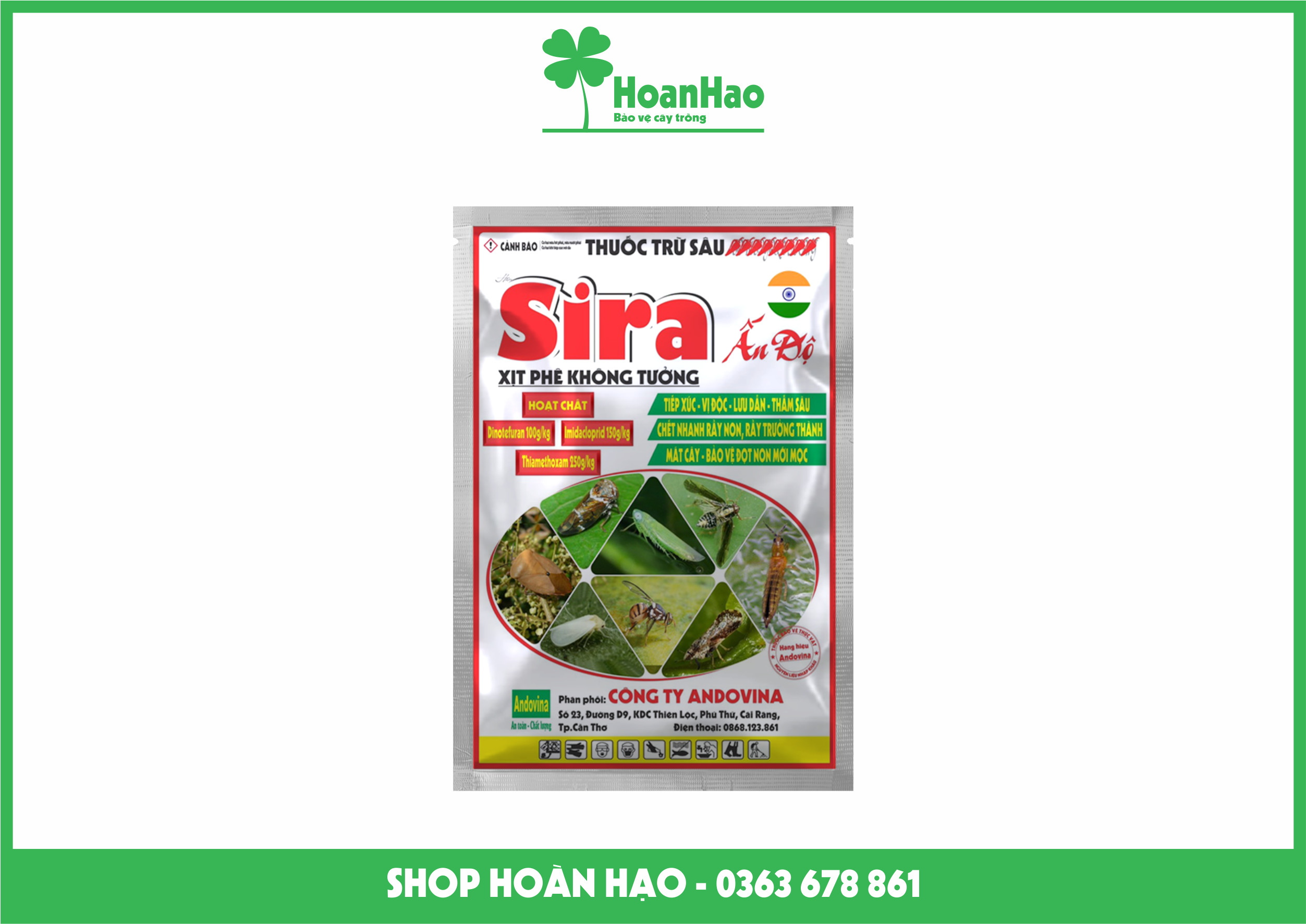 Sira 15gr - Thuốc trừ sâu: BỌ TRĨ, BỌ XÍT, RẦY XANH, RẦY BÔNG, NGÂU, RUỒI, RẦY PHẤN TRẮNG, SÂU VẼ BÙA
