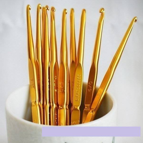 KIM MÓC 2 ĐẦU VÀNG - Kim Móc Len Sợi Thủ Công Handmade Nhỏ gọn đủ size