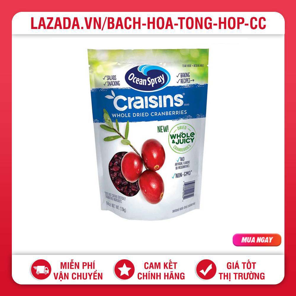 Nam việt quất sấy khô ocean spray craisins 1,8kg