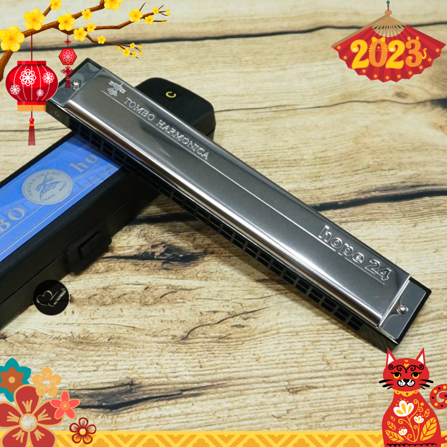 Kèn harmonica 24 lỗ tone c tombo tremolo hope 6624