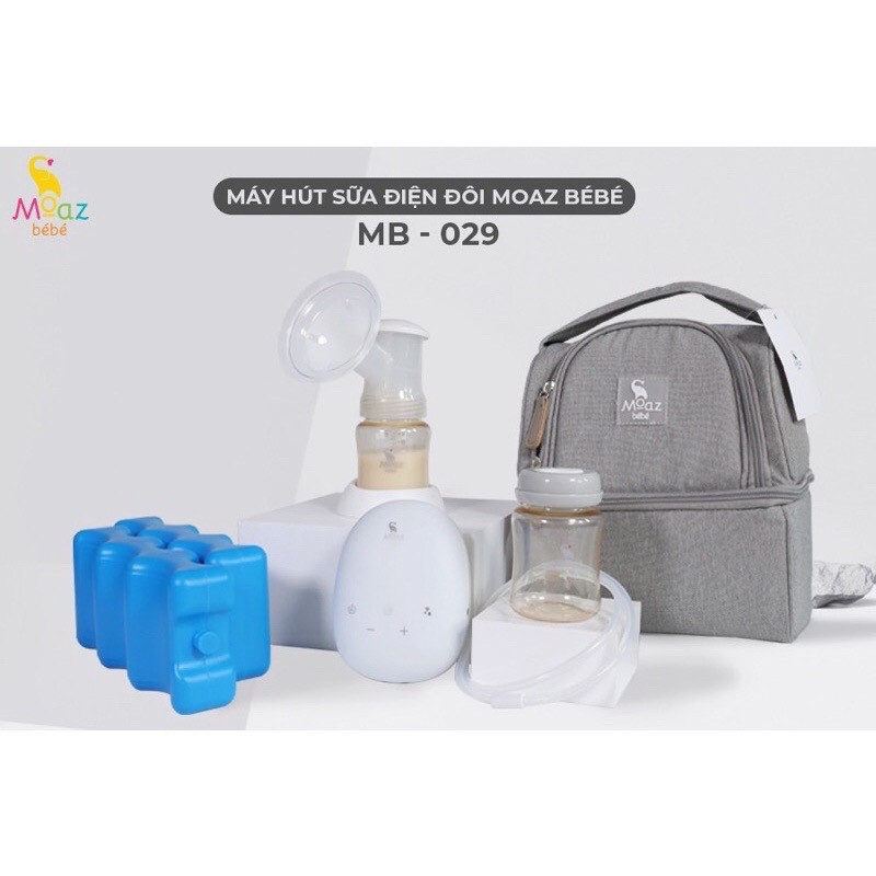 Máy hút sữa điện đôi moaz moaz bebe mb 029