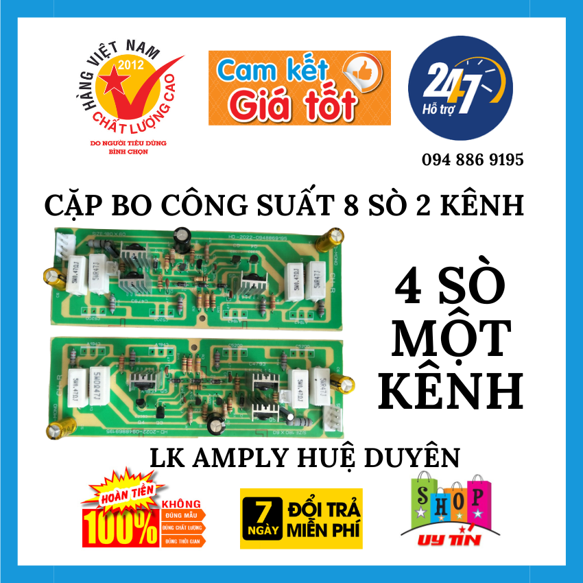 Mạch công suất 8 sò 2 kênh cực hay