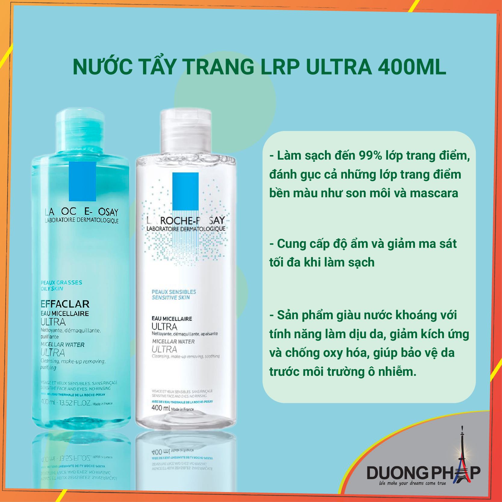 Nước tẩy trang lrp 400ml