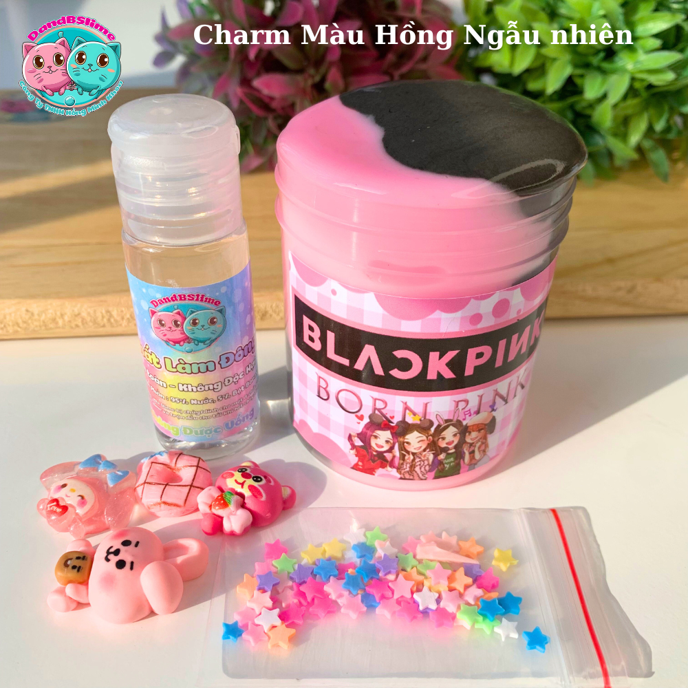 Slime Bơ "Black&Pink" Mềm, Dẻo, Thơm - Chất nhờn ma quái thư giãn, an toàn, hàng Việt Nam Handmade