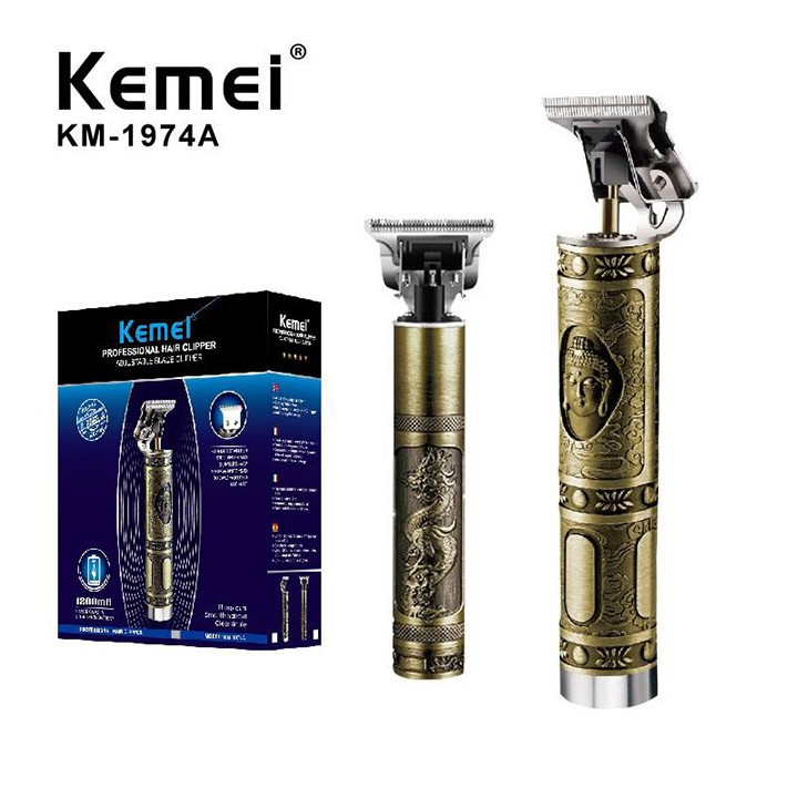 Tông đơ cắt tóc kemei km-1974a không dây với lưỡi dao chữ t tông đơ chấn viền tạo kiểu kemei km-1974a, hàng chính hãng tông đơ chấn viền kemei km-1974a tông đơ cạo viền cao cấp kemei km-1974a kemei km 1974 chất lượng, giá tốt