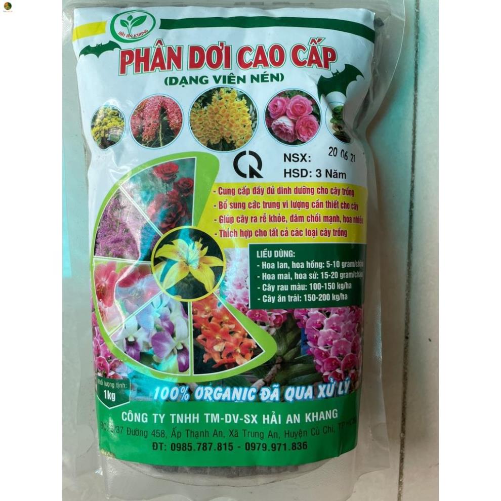 Phân dơi 1kg nén viên cao cấp 100% Organic đã qua xử lý dùng cho mọi cây trồng