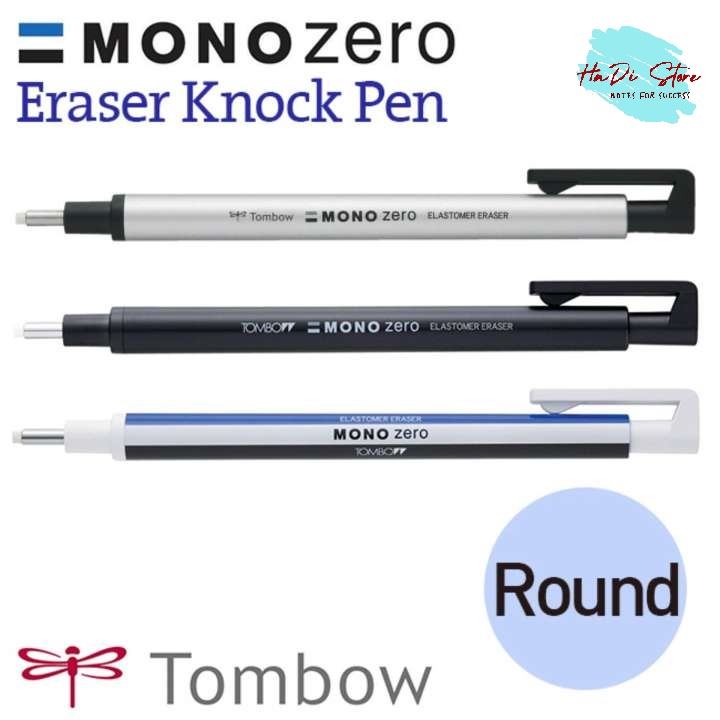 Bút gôm bấm/ ruột gôm thay lõi tombow mono zero đầu tròn