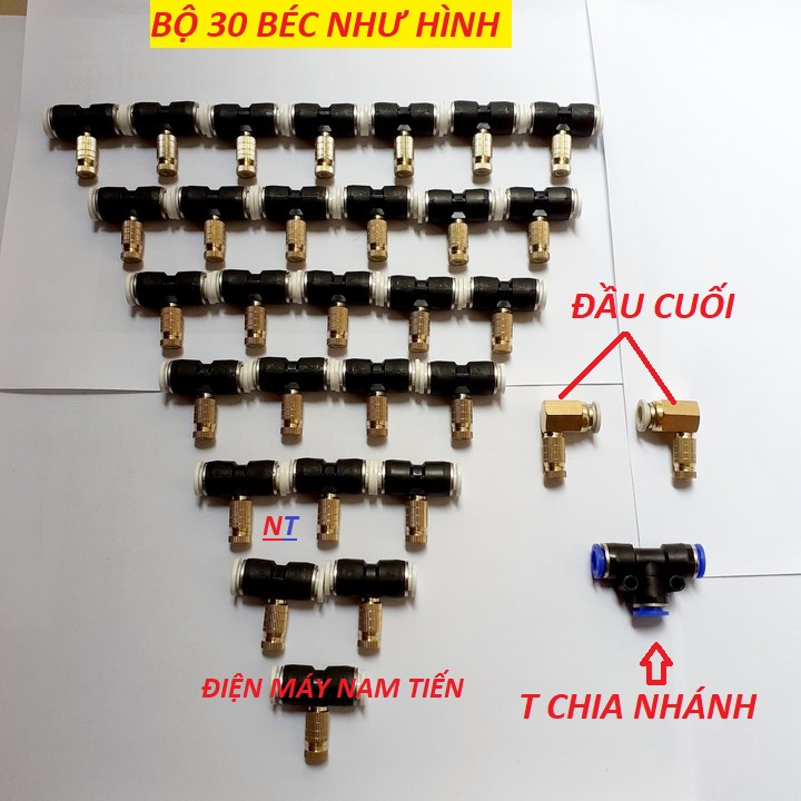 30 béc phun sương đồng cao cấp | béc phun sương
