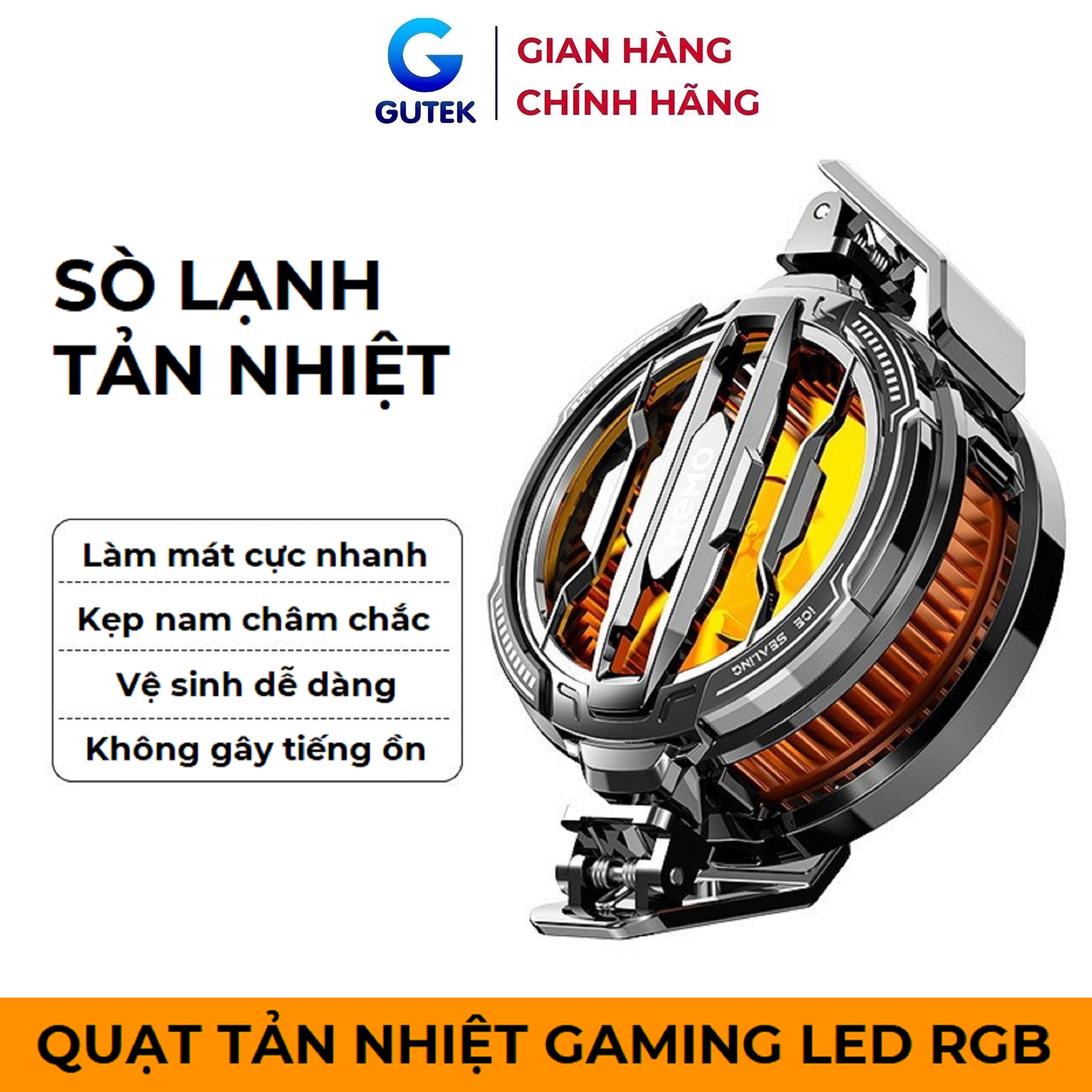 Quạt tản nhiệt điện thoại sò lạnh thế hệ mới làm lạnh đóng băng hỗ trợ tăng fps gaming liên quân PUBG FF - Gutek CX07