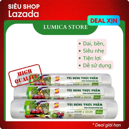 Túi đựng thực phẩm tự hủy sinh học, bảo quản thực phẩm an toàn cho khỏe con người và thân thiện với môi trường - Lumica Store
