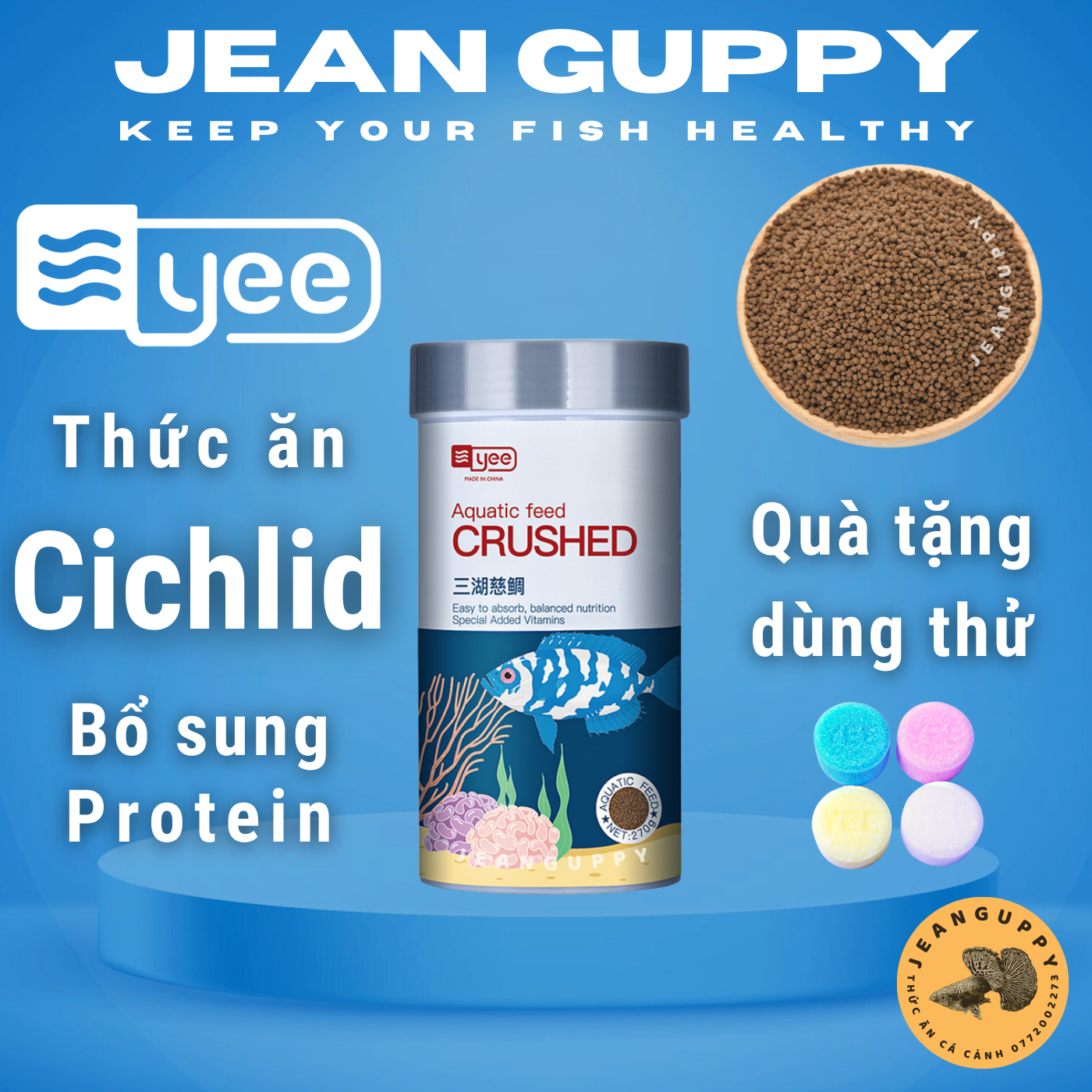 Thức ăn cao cấp cho ali - yee ali cichlid- 130gr