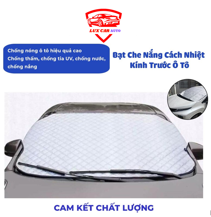 Bạt Phủ Kính Lái Cách Nhiệt Cực Tốt Dày 4 Lớp Tráng Bạc Chống Nắng Hiệu Quả