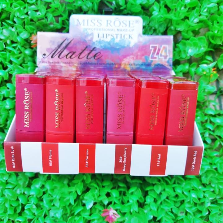 [HCM]Son lì mềm mượt lâu trôi Miss Rose 7301 có hũ son dưỡng tặng kèm – PN369