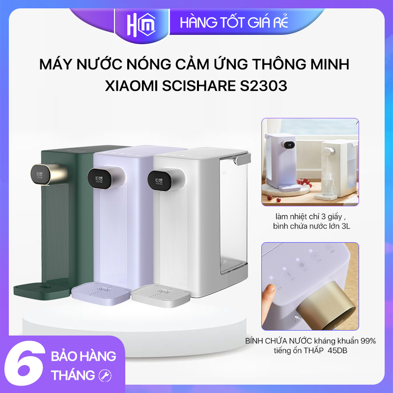 Máy Nước Nóng Để Bàn Scishare S2303 Cảm Ứng Thông Minh, Kháng Khuẩn 99% Xiaomi Youpin - Máy đun nước nóng tức thời sau 3s thông minh