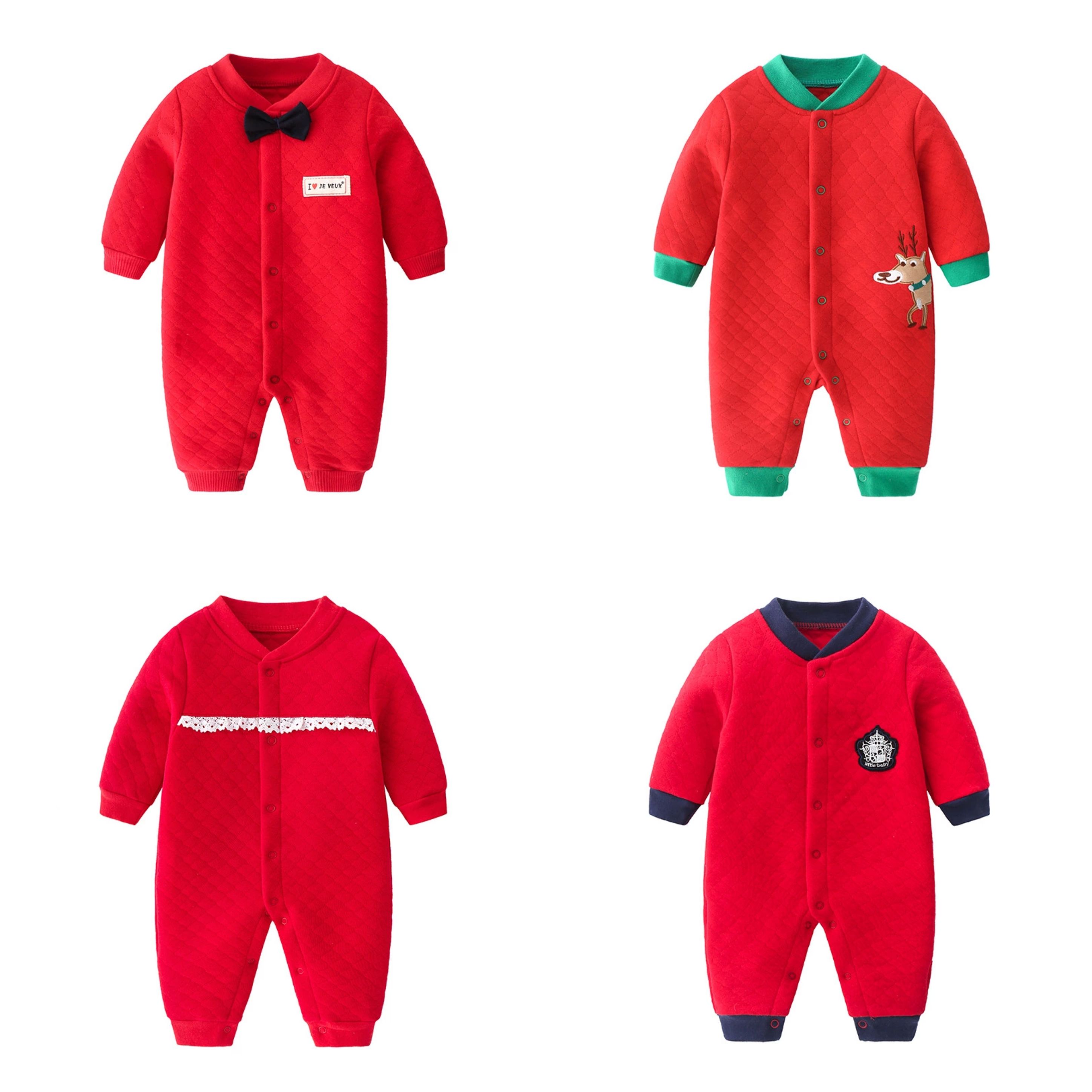 Body liền thân trần bông, bodysuit dài tay cotton cho bé trai và bé gái sơ sinh từ 3-15kg-BD45