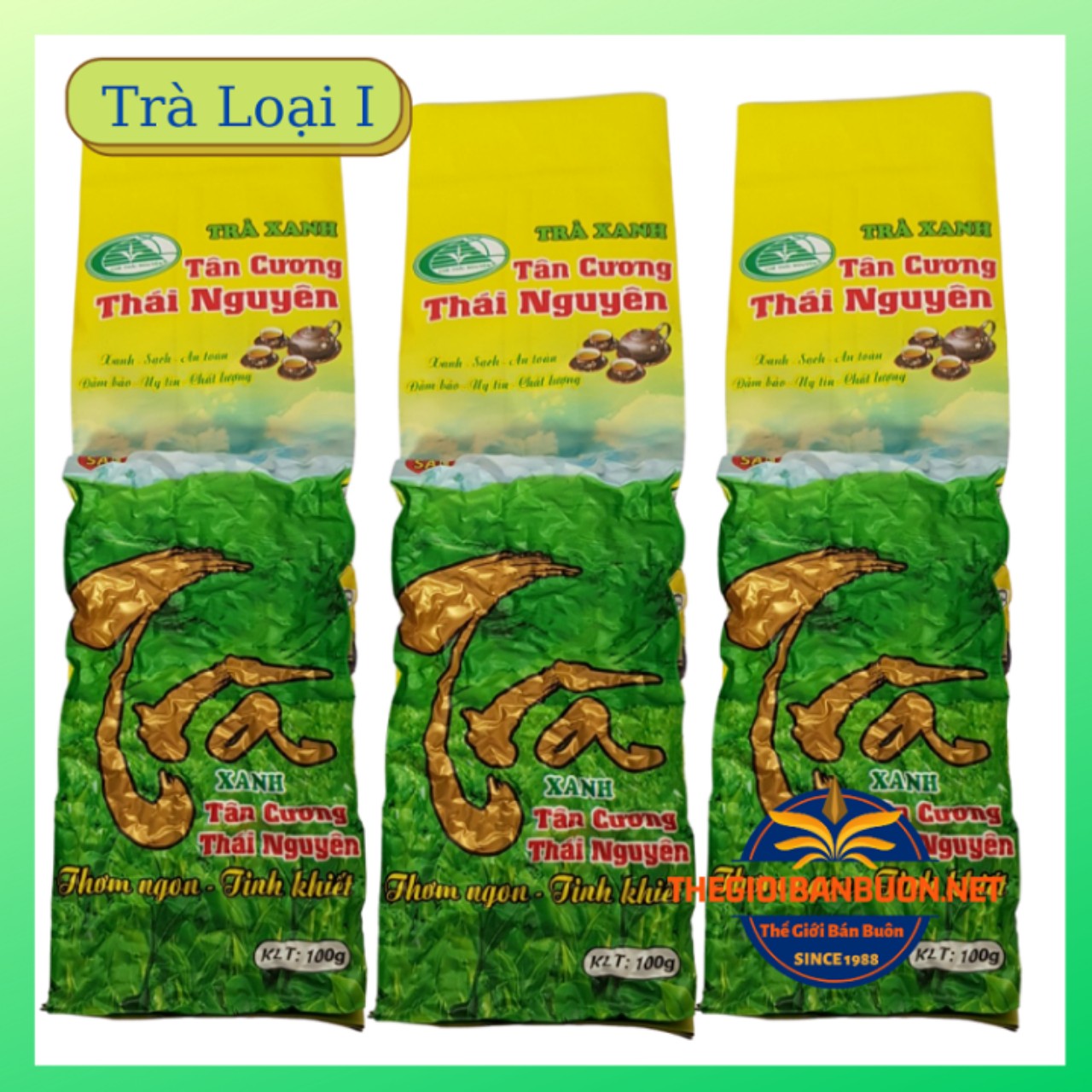 Trà Miền Bắc - Trà xanh tân cương thái nguyên - 1kg Trà đặc sản sạch nước ánh vàng