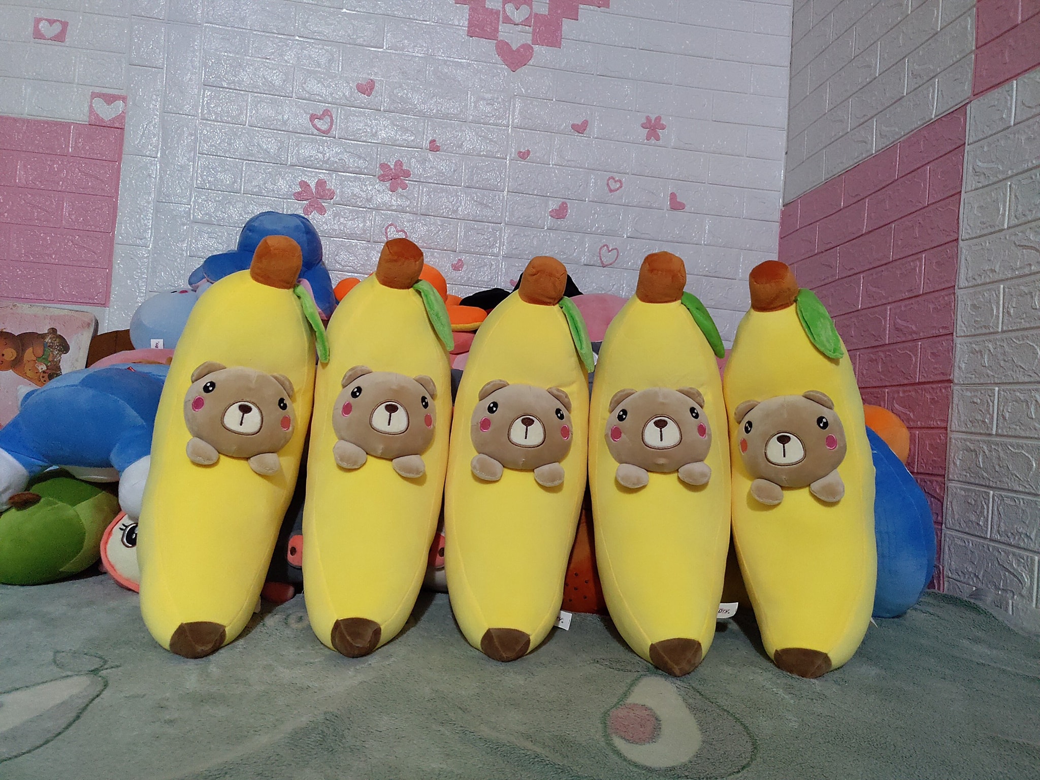 Gấu bông hình Chuối mặt gấu , Củ Cà Rốt mặt Lợn siêu cute