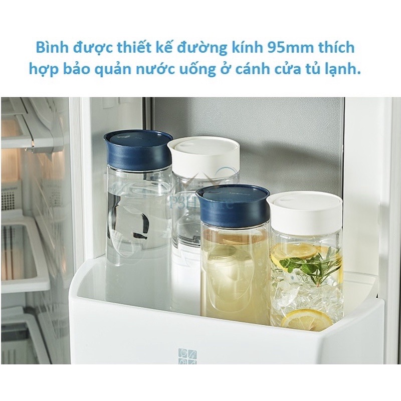 Bình đựng nước chính hãng lock&lock nhựa an toàn dung tích 1,2lit