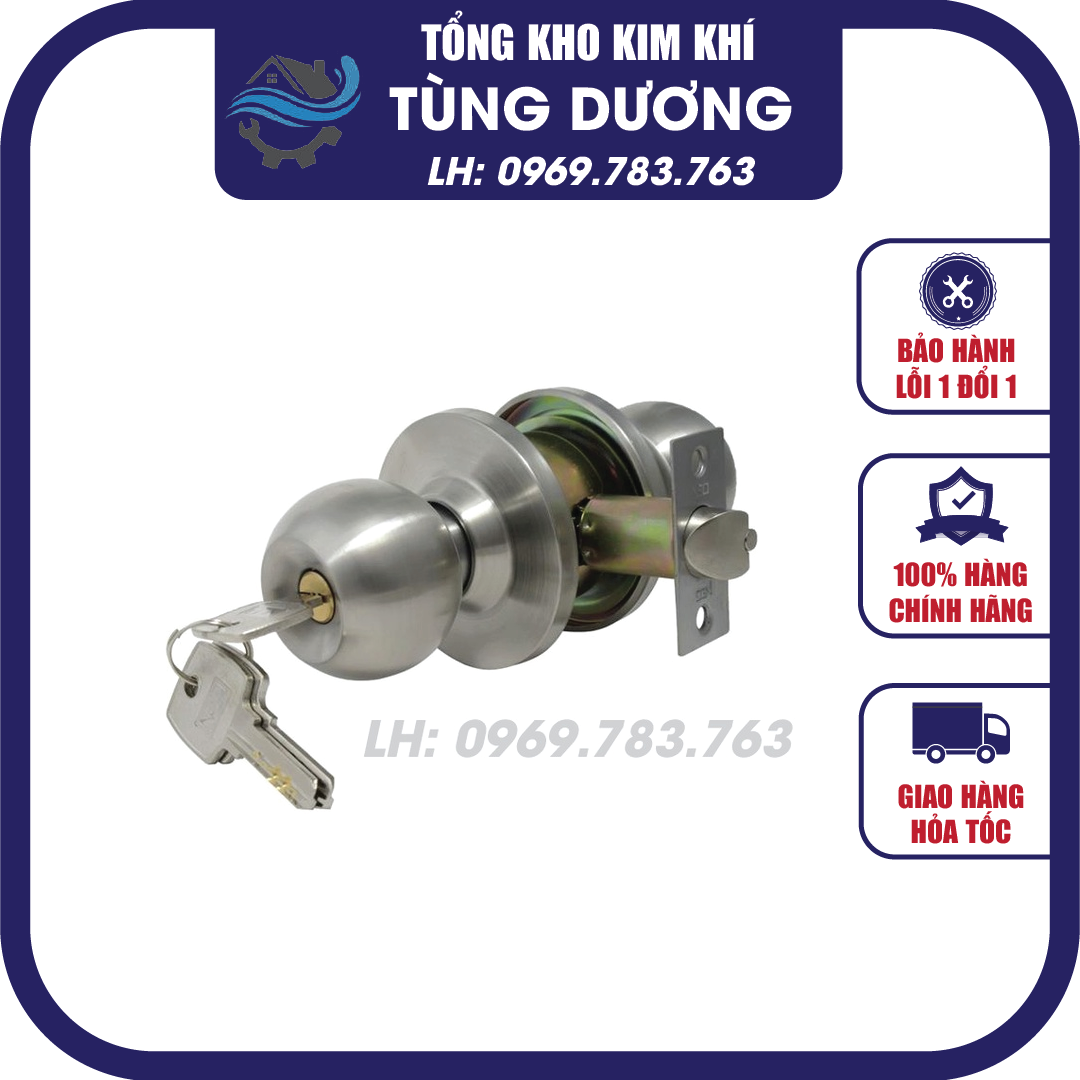 Khóa quả đấm, khóa tay nắm tròn, cửa kho - nhà vệ sinh
