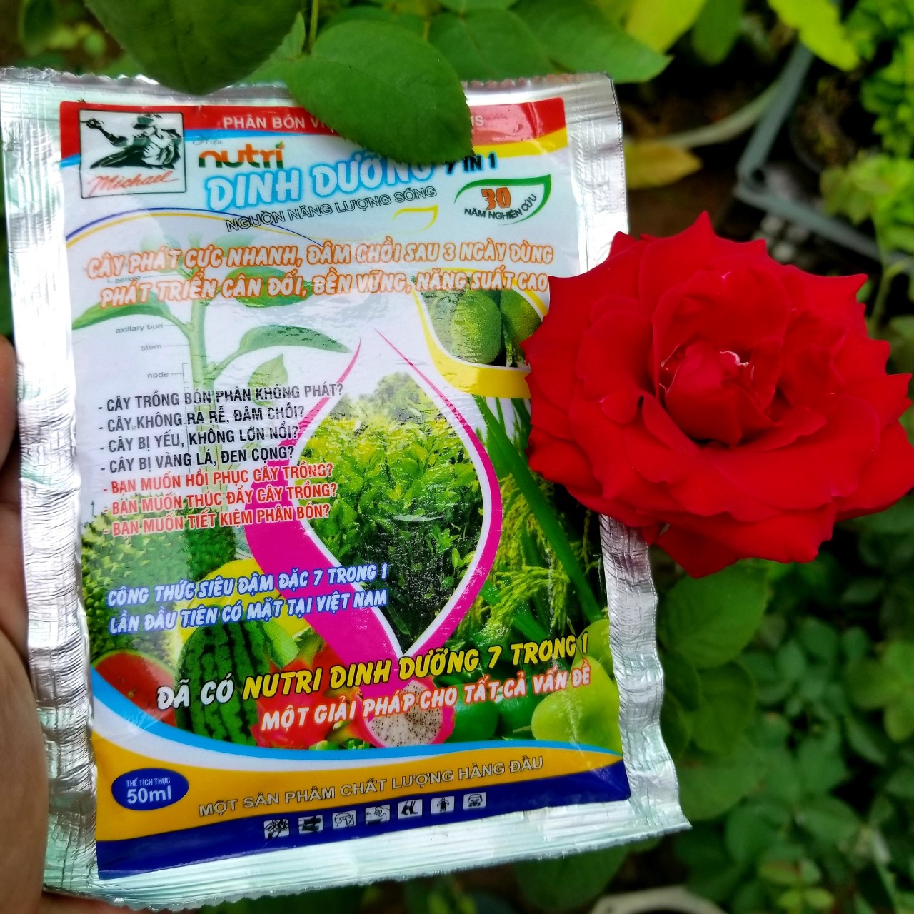 Phân bón lá hữu cơ Nutri Dinh Dưỡng 7in1_chuyên cây cảnh, cây ăn trái trồng chậu