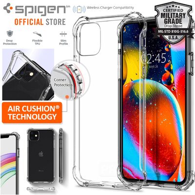 Ốp trong suốt iphone 11/11 pro/11 pro max spigen rugged crystal - hàng chính hãng