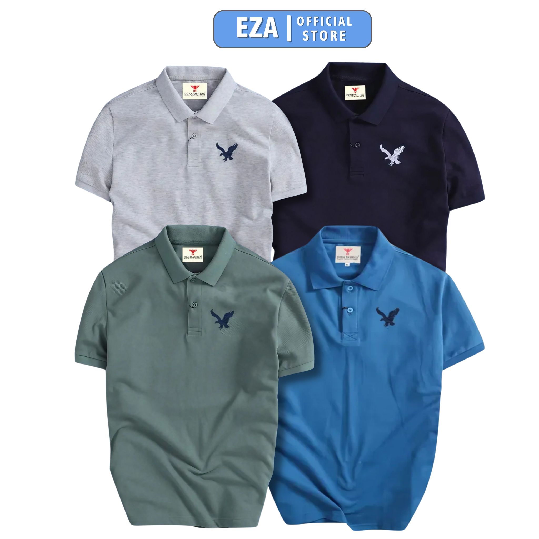 Áo Thun Nam Polo Cổ Bẻ ( MIỄN PHÍ VẬN CHUYỂN ), COMBO 4 ÁO POLO thiết kế vải cá sấu cotton cao cấp ngắn tay cực sang trọng- DB447