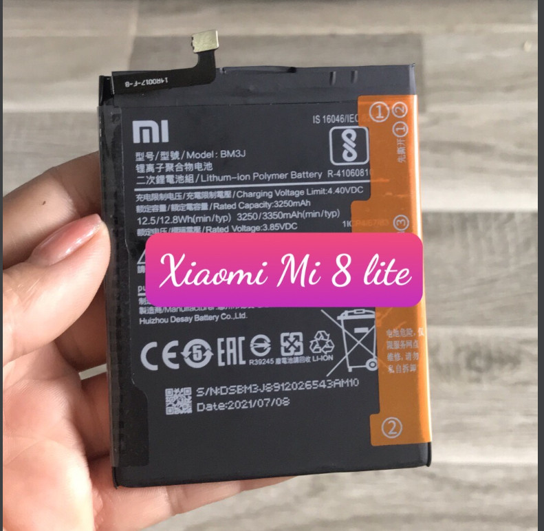 Pin xiaomi mi 8 lite / mi8 lite /bm3j zin new bao test bảo hành đổi mới