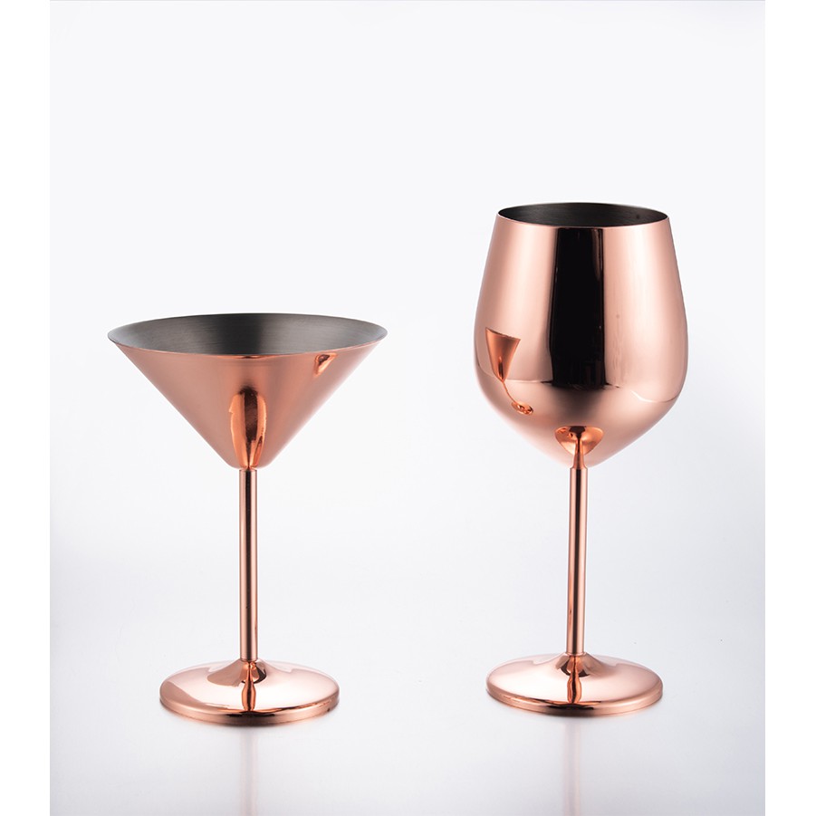 Bộ 2 ly cocktail và ly rượu inox 304 -