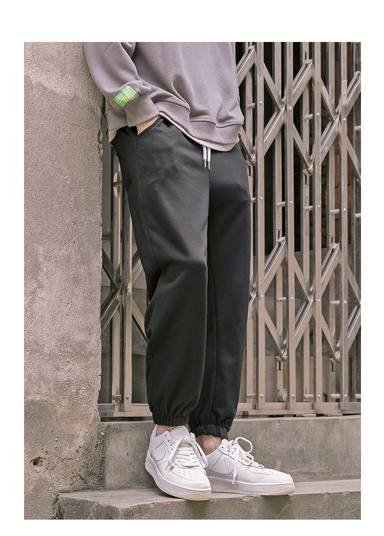 Quần nỉ jogger nam nữ ống rộng bo gấu cá tính i'm basic quần jogger chất nỉ bông mặc thu đông qnb01