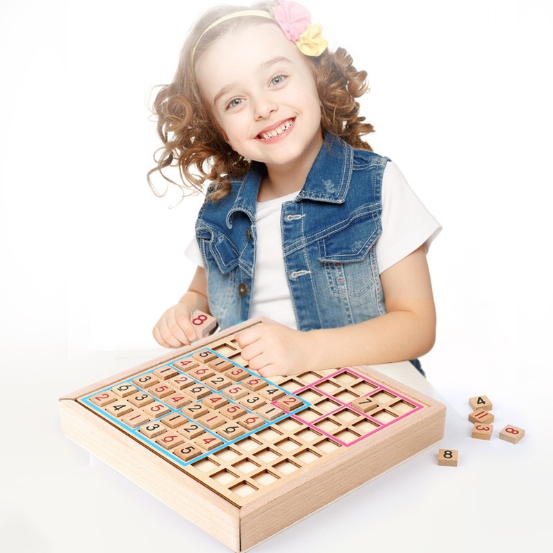 Đồ chơi SUDOKU thông minh điền số gỗ cao cấp - Trò chơi trí tuệ cho bé trai bé gái giảm stress