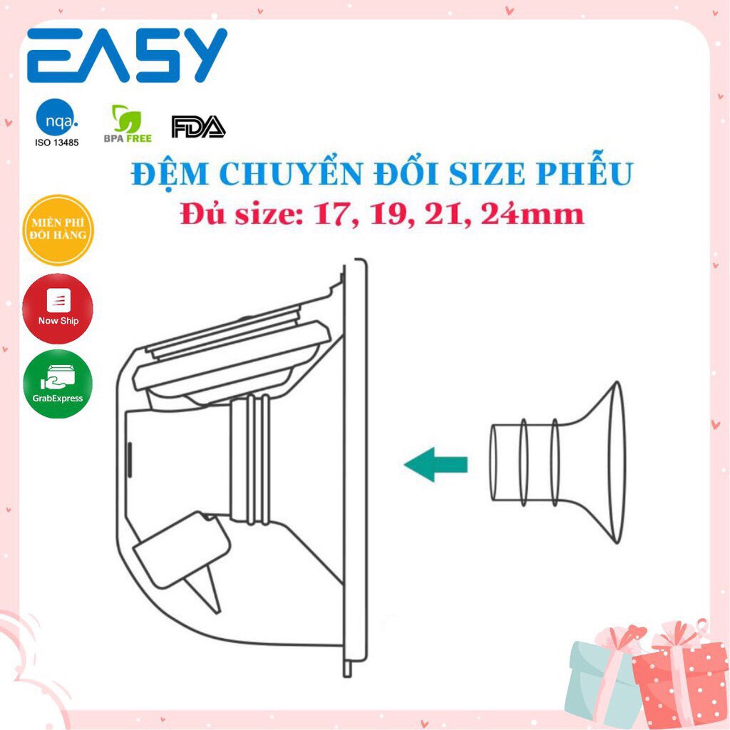 Đệm Giảm Size Phễu Máy Hút Sữa Không Dây Easy S9, Mama Choice, Spectra, Imani, Cmbear, Kichi...