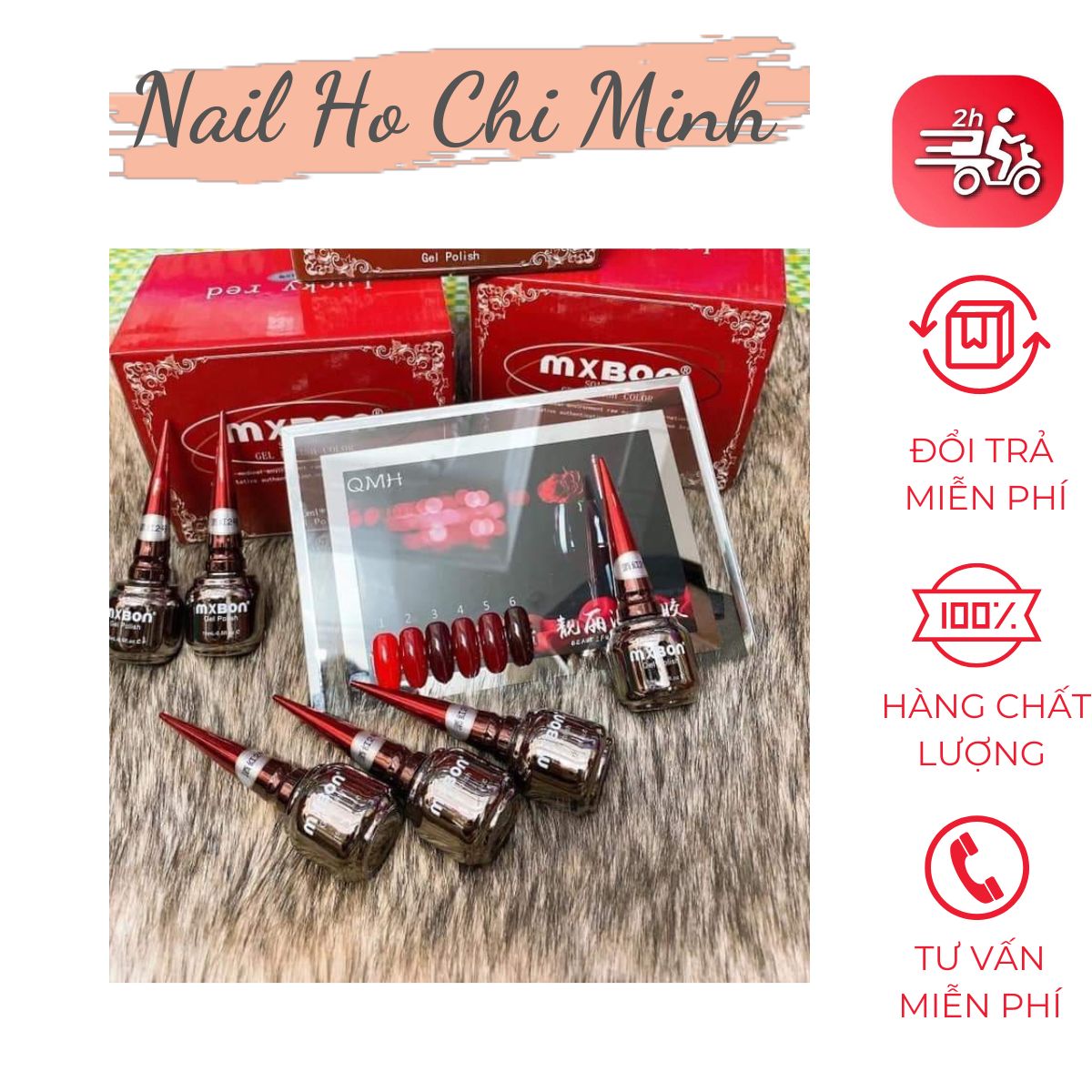 Set sơn gel Mxbon 6 Màu chính hãng