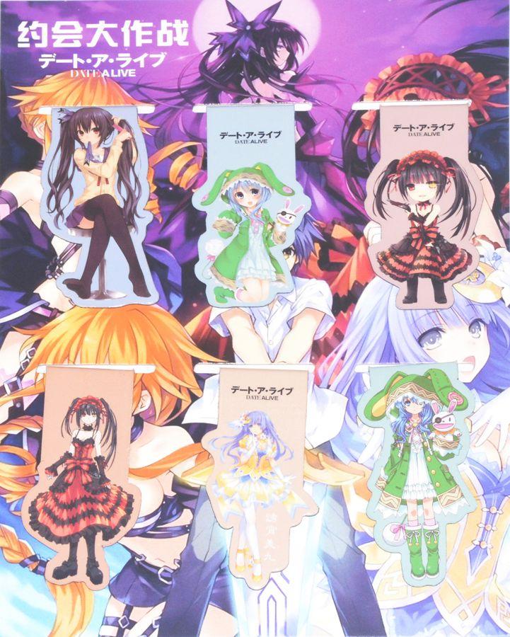 [thanh lý bán lỗ] Bộ 6 Bookmark nam châm anime đánh dấu sách anime - Date A Live [PKA] [KS25]