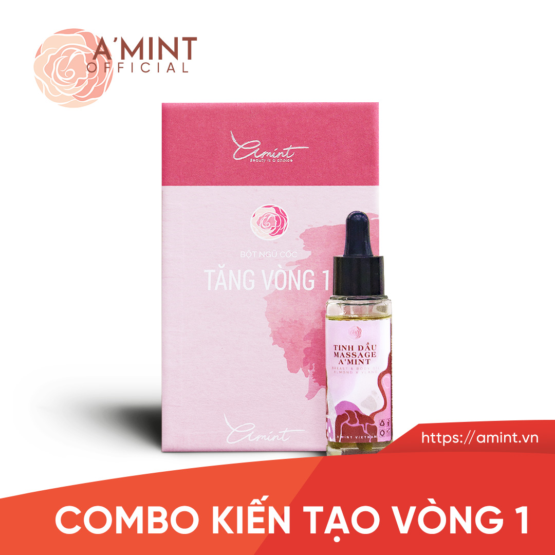 Combo Tinh dầu Massage + Ngũ cốc Tăng vòng 1 A'mint (Tặng kèm quà + Cẩm nang + Thực đơn + Video ấn huyệt) AMINT AMINT VIETNAM