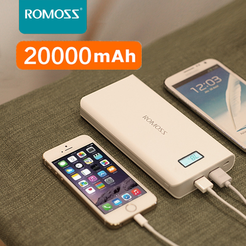 Pin sạc dự phòng Romoss Sense 6 20000mAh (Trắng) - Chính Hãng
