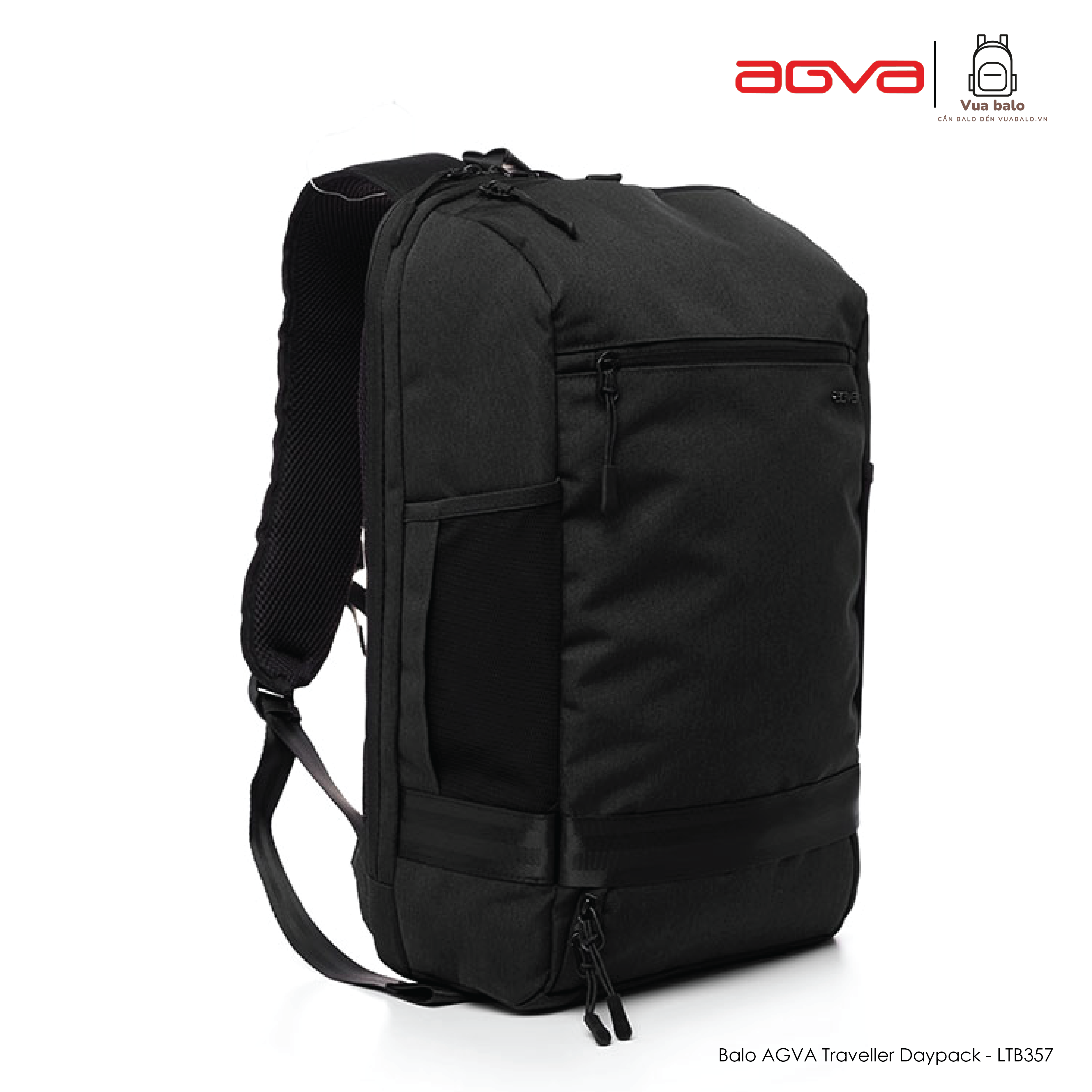 Balo agva traveller daypack 15.6" ltb357black kích thước: 33.5 x 11.5 x 46 cm bảo hành 02 năm