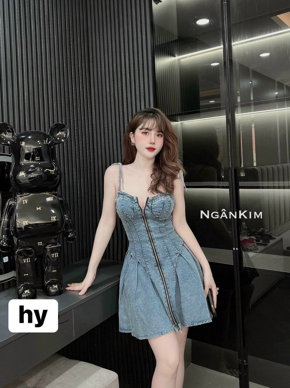 Đầm 2 dây cúp ngực-hc