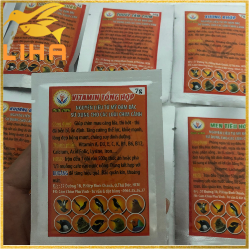 Vitamin Tổng Hợp Phú Vinh - Tăng Cường Vitamin Bổ Dưỡng Cho Chim